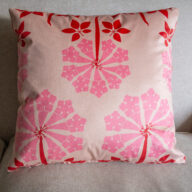 Almohadón Pana Lapacho Rojo + Rosa 50 x 50
